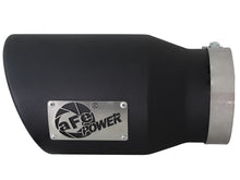 Load image into Gallery viewer, aFe aFe MACHForce XP 5in 304 Stainless Steel Exhaust Tip 5 In x 7 Out x 12L in Bolt On Right - Black