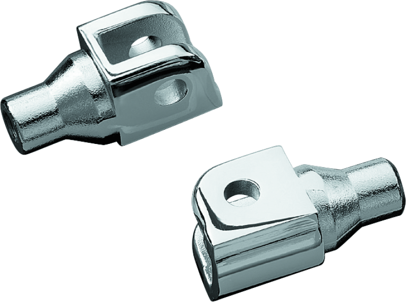 KUR7939-Kuryakyn Tapered Peg Adapter Front Chrome-Footpegs-Kuryakyn