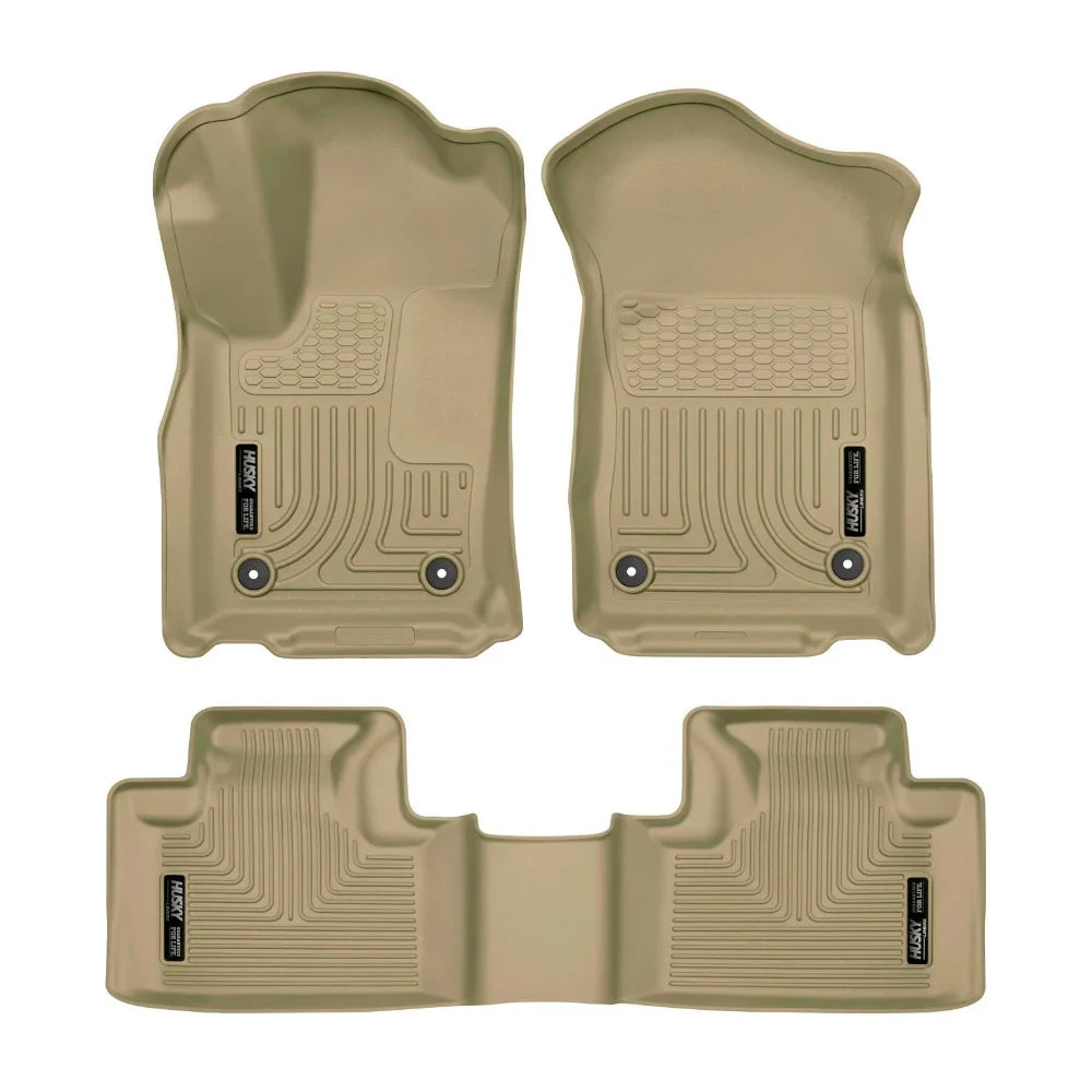 Husky Liners 16-22 Dodge Durango Weatherbeater Tan Front & 2nd Seat Floor Liners - Husky Liners HSL99153