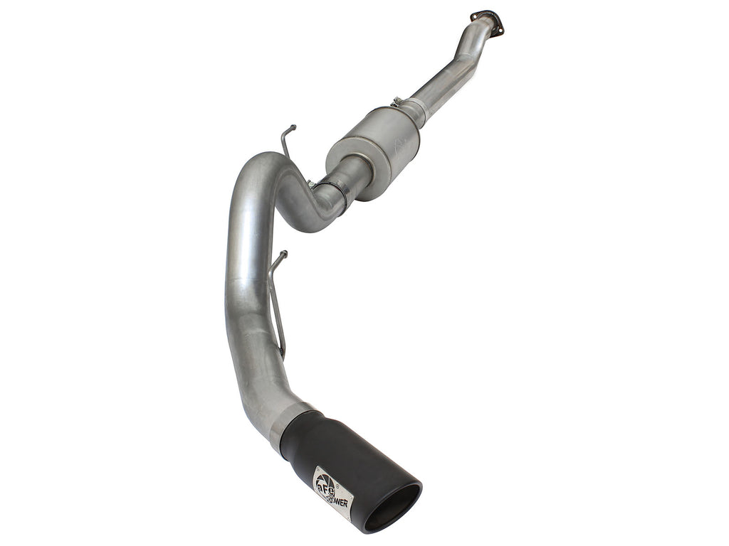 aFe aFe Atlas Exhausts 4in Cat-Back Aluminized Steel Exhaust Sys 2015 Ford F-150 V6 3.5L (tt) Black Tip
