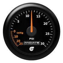 Load image into Gallery viewer, Innovate MTX Analog 30 PSI Vacuum/Boost Gauge Kit - Black Faceplate - Black Ops Auto Works