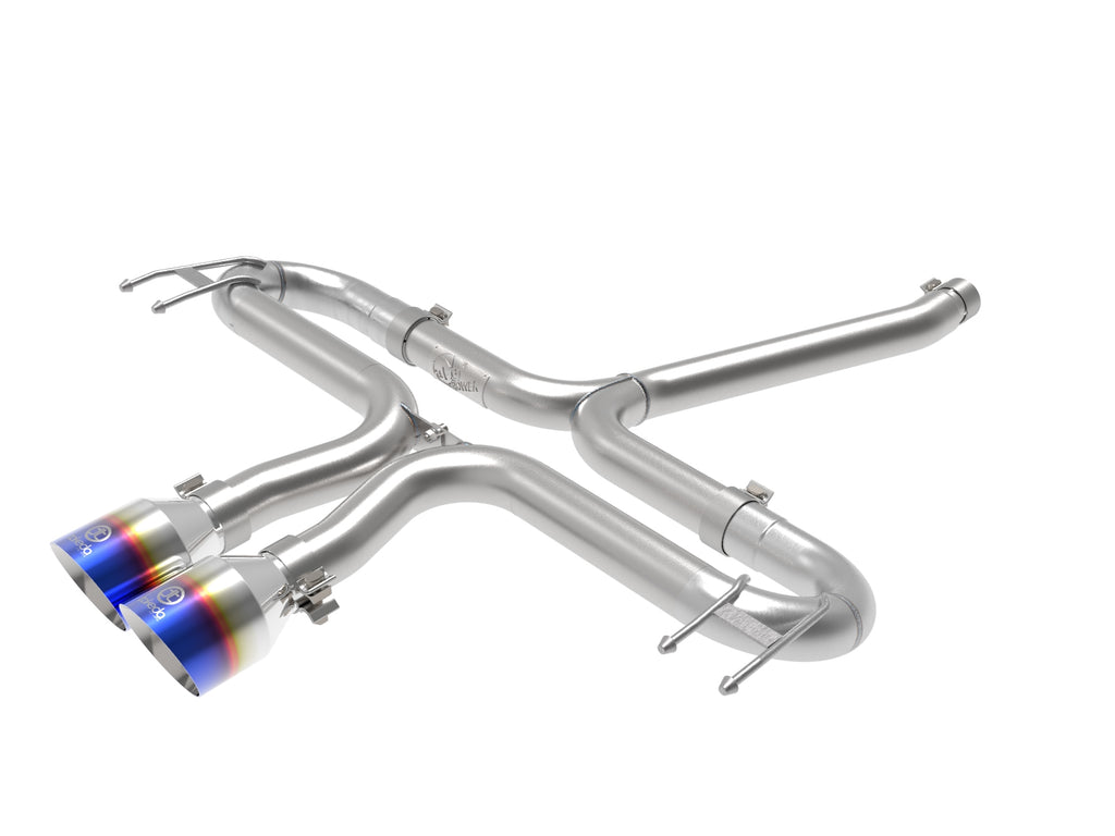aFe aFe Takeda 2-1/2in 304 SS Axle-Back Exhaust w/Blue Flame Tips 17-20 Honda Civic Sport L4-1.5L (t)