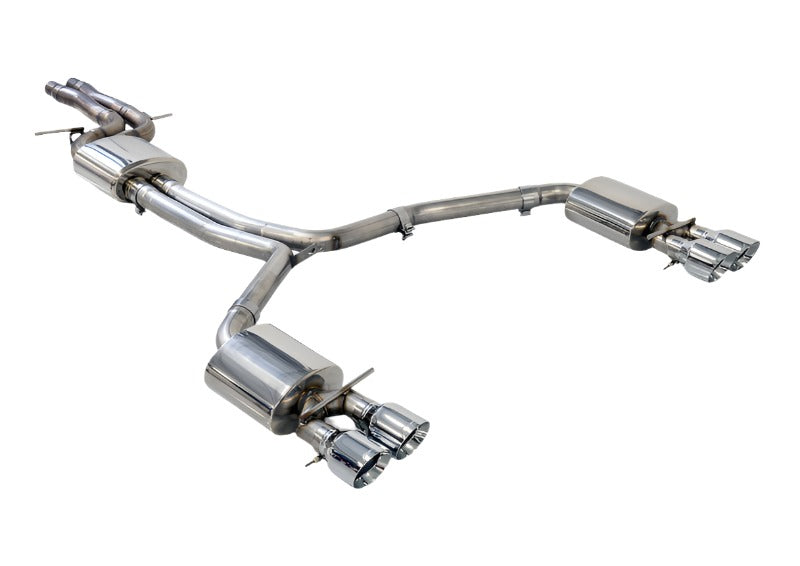 AWE3015-42072-AWE Tuning Audi C7.5 A6 3.0T Touring Edition Exhaust - Quad Outlet Chrome Silver Tips-Catback-AWE Tuning