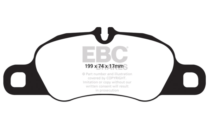 EBCDP32057C-EBC 09-12 Porsche 911 (997) (Cast Iron Rotor only) 3.6 Carrera 2 Redstuff Front Brake Pads-Brake Pads - Performance-EBC