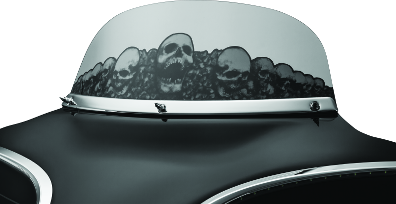 KUR1310-Kuryakyn Smooth Windshield Trim 96-13 Touring Chrome-Exterior Trim-Kuryakyn