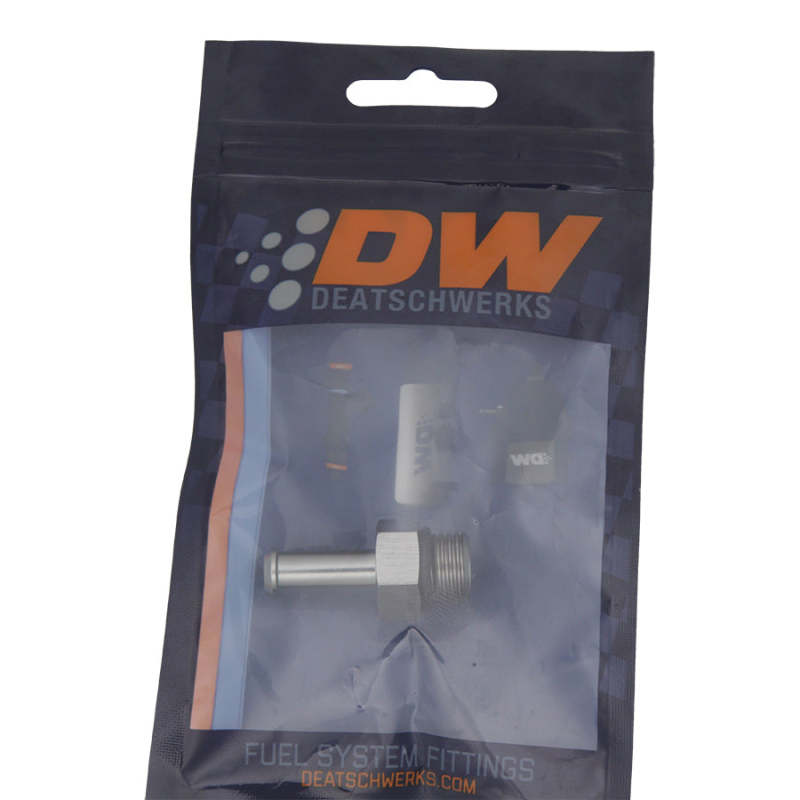 DWK6-02-0505-DeatschWerks 6AN ORB Male To 5/16in Barb Fitting (Single Barb - Incl O-Ring)-Fittings-DeatschWerks