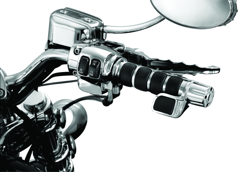KUR6299-Kuryakyn Contoured ISO Throttle Boss Chrome-Throttle Controllers-Kuryakyn