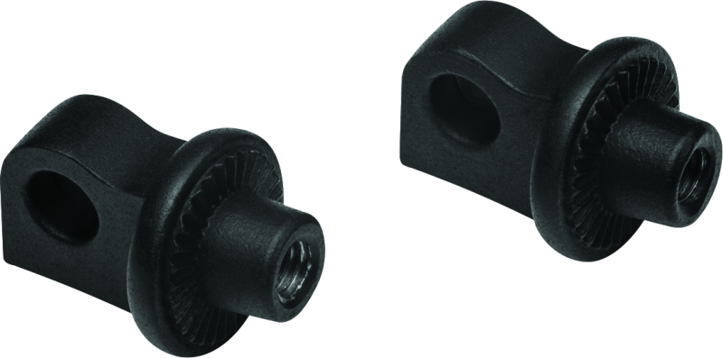 KUR6775-Kuryakyn Adjustable Stop Splined Peg Adapter Black-Footpegs-Kuryakyn