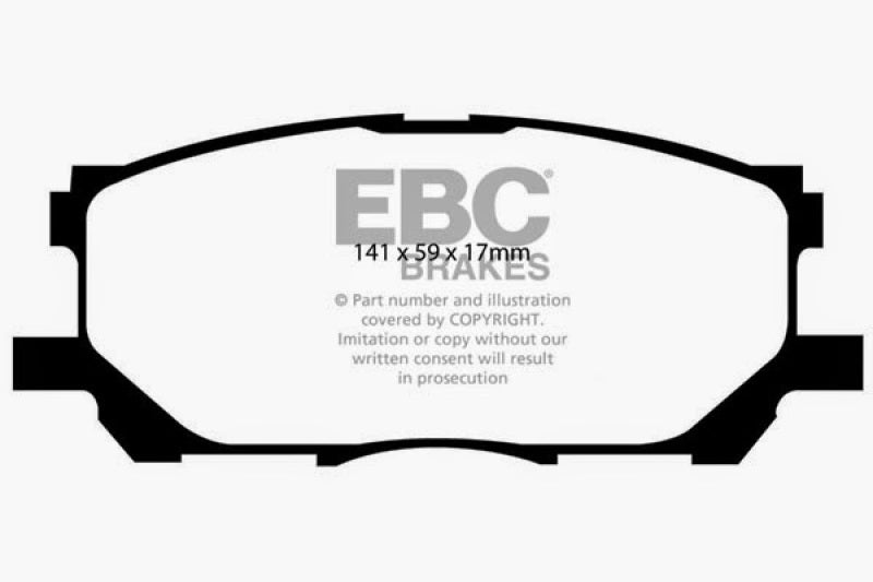 EBCDP41681R-EBC 04-07 Lexus RX330 3.3 Yellowstuff Front Brake Pads-Brake Pads - Performance-EBC