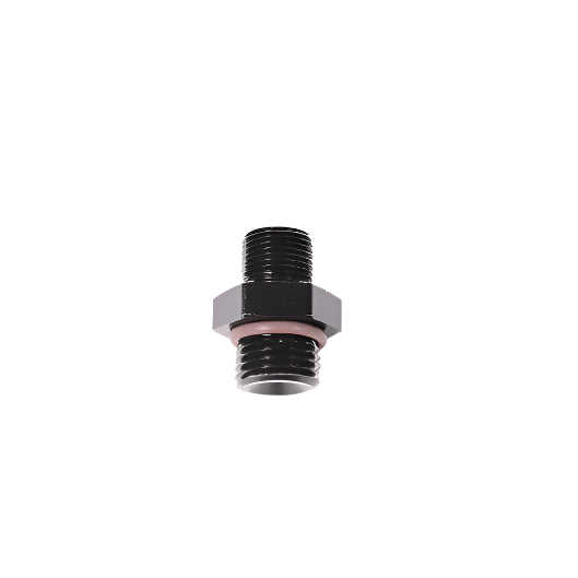 Converts -6AN to M12x1.0mm. CNC machined and anodized aluminum