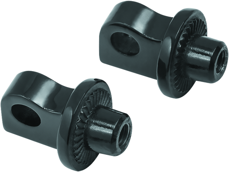 KUR8888-Kuryakyn Splined Peg Adapter Harley-Davidson Male Mount Black-Footpegs-Kuryakyn