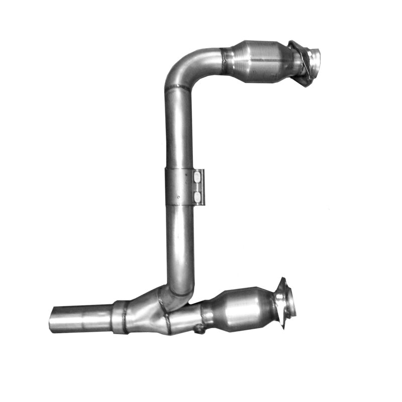 Jeep Wrangler 3.8 1-5/8 Long Tube Exhaust Headers With High Flow Cats Polished Silver Ceramic 07-11-Headers & Manifolds-BBK