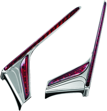 Load image into Gallery viewer, KUR3237-Kuryakyn L.E.D. Vertical Rear Light Strips 12-17 GL1800 Chrome Red Lens-Light Bars &amp; Cubes-Kuryakyn