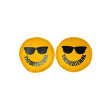 Load image into Gallery viewer, KCL5205-KC HiLiTES Retro 6in Round Yellow Vinyl Light Cover w/ Black KC Sunglasses Logo-Light Covers and Guards-KC HiLiTES