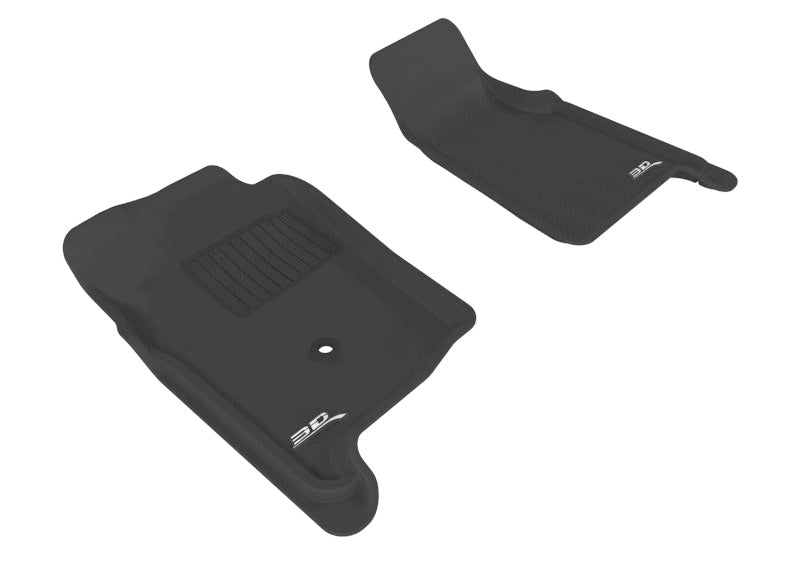 3D MAXpider 1998-2011 Ford Ranger Regular Cab/Supercab Kagu 1st Row Floormat - Black - Black Ops Auto Works