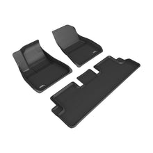 Load image into Gallery viewer, 3D MAXpider 20-22 Tesla Model 3 Kagu 1st &amp; 2nd Row Floormats - Black - Black Ops Auto Works