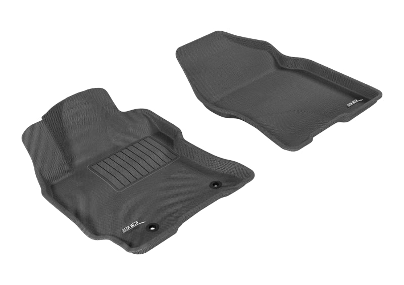 3D MAXpider 2004-2009 Toyota Prius Kagu 1st Row Floormat - Black - Black Ops Auto Works