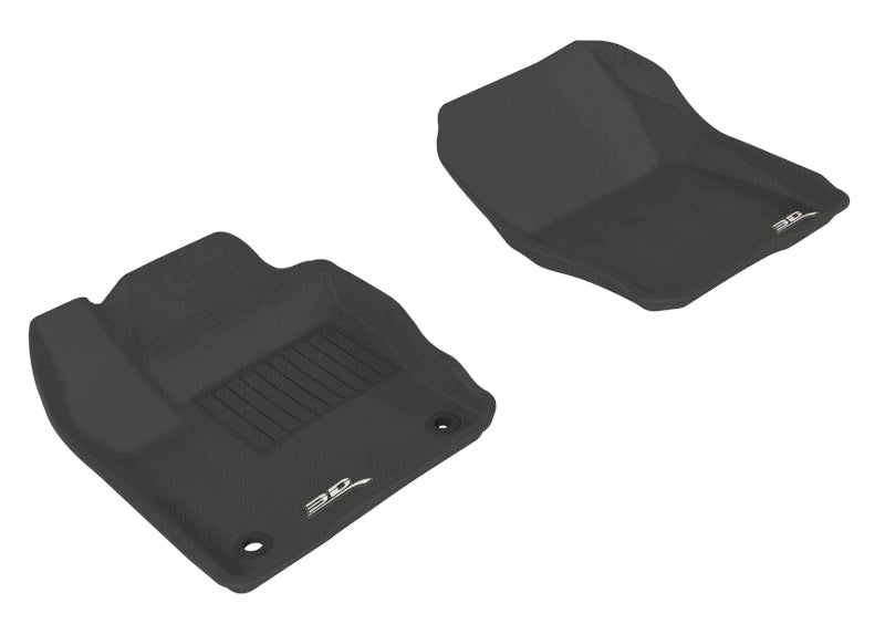 3D MAXpider 2012-2018 Ford Focus Kagu 1st Row Floormat - Black - Black Ops Auto Works