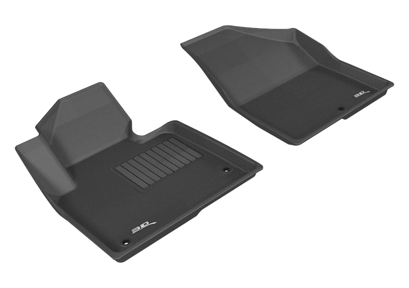 3D MAXpider 2013-2019 Hyundai Santa Fe Sport/Santa Fe/Santa Fe Xl Kagu 1st Row Floormat - Black - Black Ops Auto Works