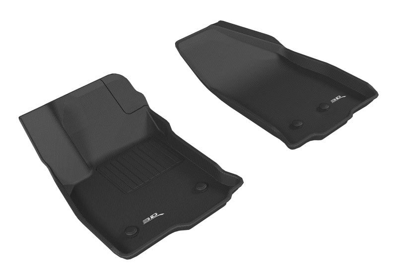 3D MAXpider 2016-2019 Chevrolet Volt Kagu 1st Row Floormat - Black - Black Ops Auto Works