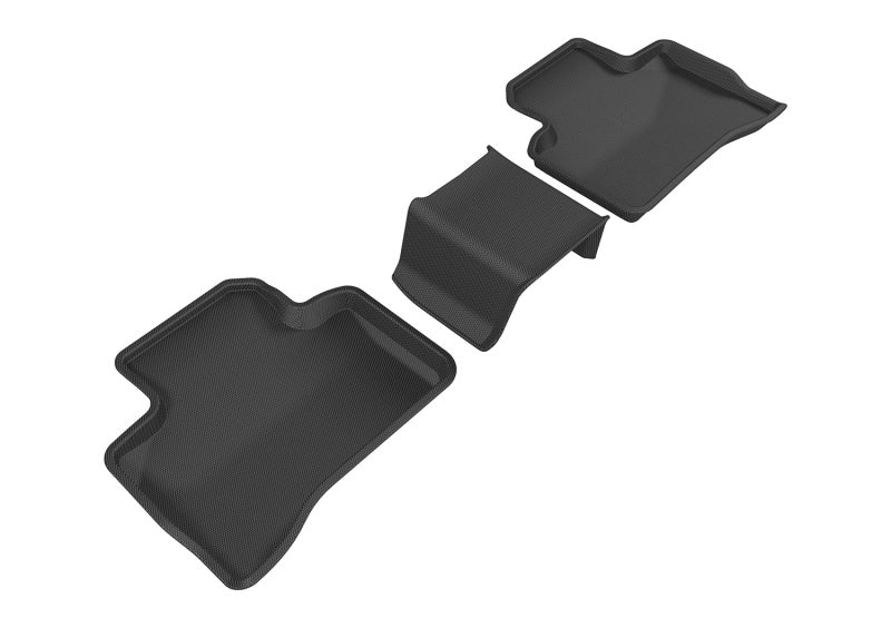 3D MAXpider 20162020 Mercedes-Benz GLC-Class X205 Kagu 2nd Row Floormats - Black - Black Ops Auto Works