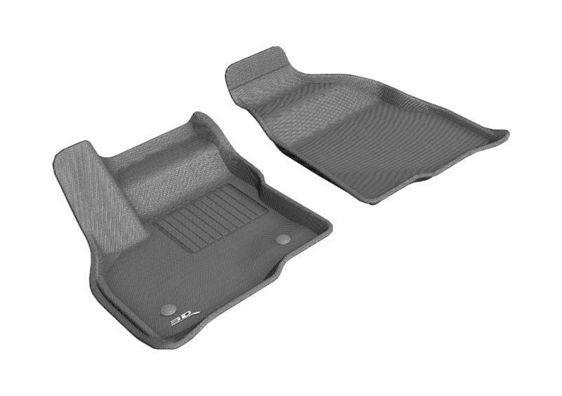 3D MAXpider 2017-2020 Chevrolet Bolt Ev Kagu 1st Row Floormat - Gray - Black Ops Auto Works