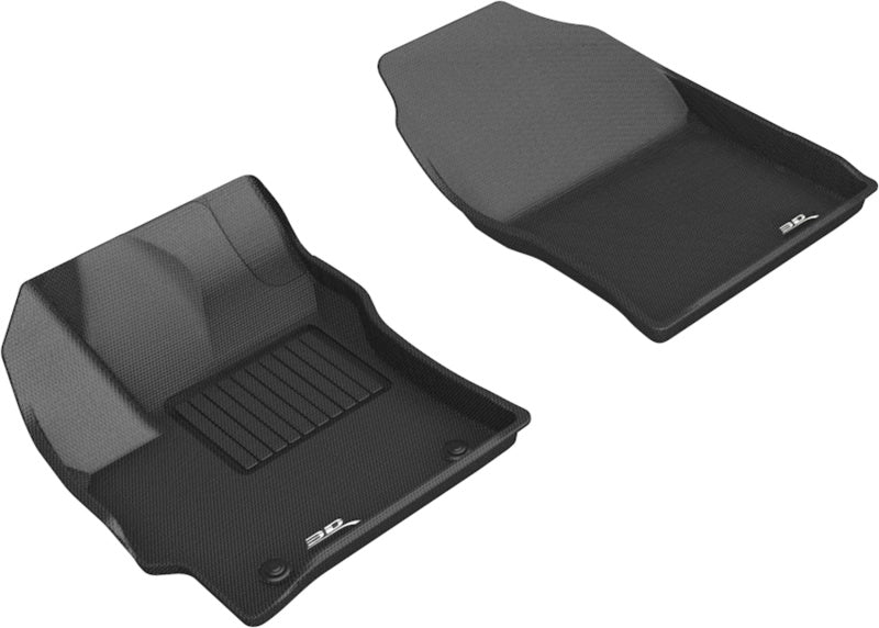 3D MAXpider 2019-2020 Toyota Corolla Hatchback Kagu 1st Row Floormats - Black - Black Ops Auto Works