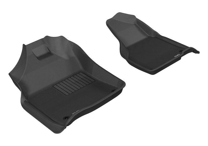 3D MAXpider 2012-2020 Dodge Ram 1500 Crew/2500/3500 Crew/Mega Kagu 1st Row Floormat - Black - 3D MAXpider L1DG02011509