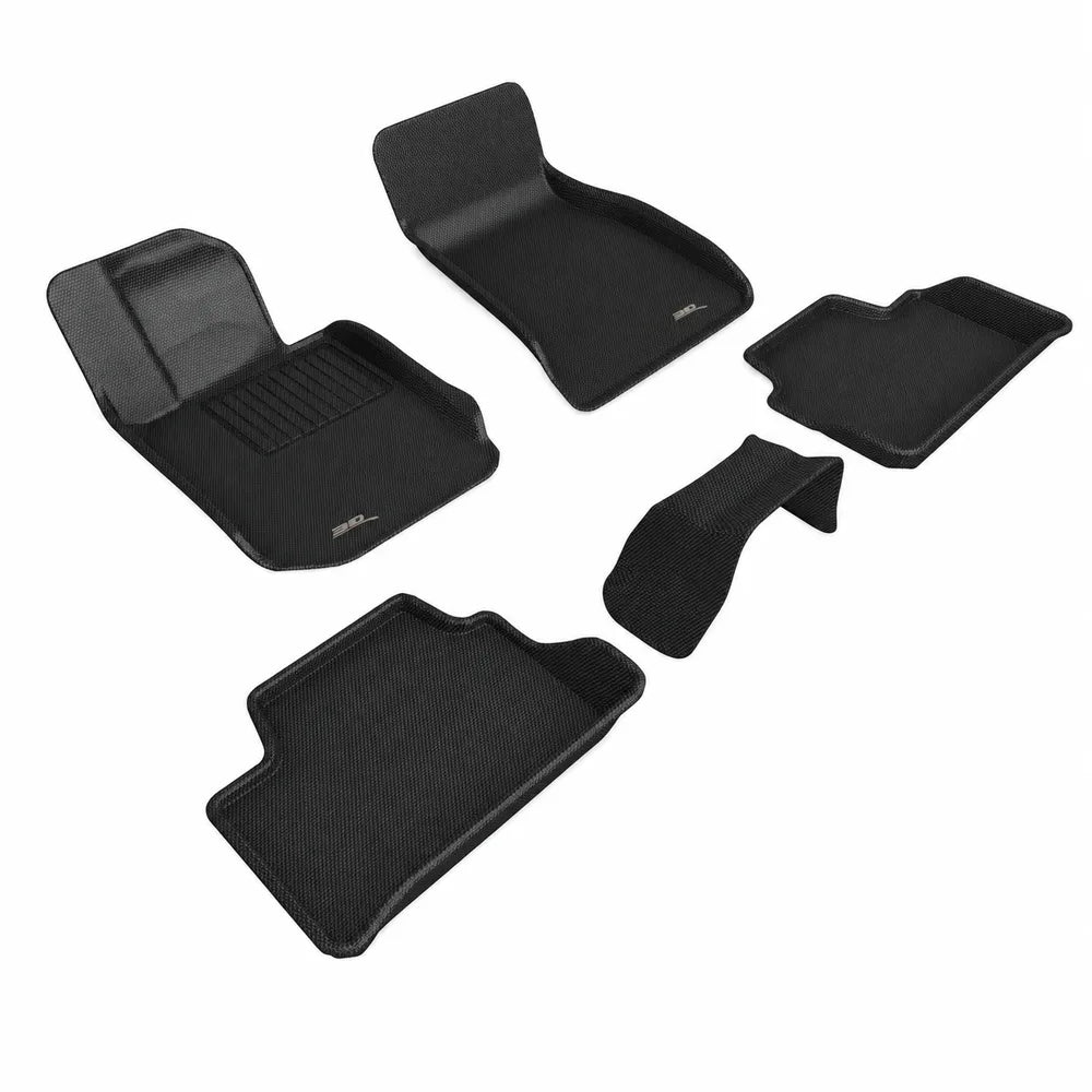 3D MAXpider BMW 3 Series Kagu Black Full Set Floor Mats
