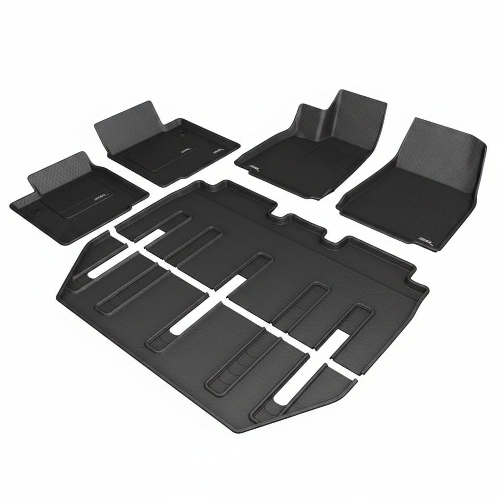 3D MAXpider L1TL00501509 Tesla Model X KAGU floor liner set top view