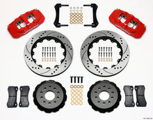 Load image into Gallery viewer, WIL140-10830-DR-Wilwood AERO6 Front Hat Kit 14.00 Drilled Red 2005-2014 Mustang-Big Brake Kits-Wilwood