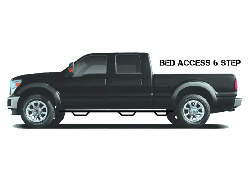 N-Fab Nerf Step 02-08 Dodge Ram 1500/2500/3500 Quad Cab 8ft Bed - Tex. Black - Bed Access - 3in-Side Steps-N-Fab