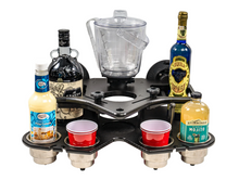 Load image into Gallery viewer, SEAMC5348B-SeaSucker Double Decker Party Barge Portable Bar - Black-Cup Holders-SeaSucker