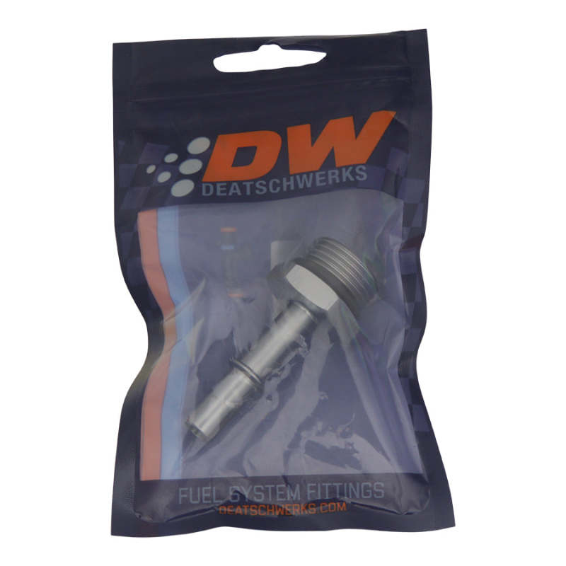 DWK6-02-0125-DeatschWerks 10AN ORB Male to 3/8in Male EFI Quick Connect Adapter - Anodized DW Titanium-Fuel Components Misc-DeatschWerks