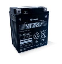 Load image into Gallery viewer, Yuasa YTZ8V Maintenance Free AGM 12 Volt Battery-Batteries-Yuasa Battery