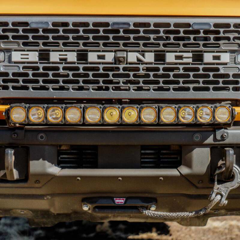 KCL7352-KC HiLiTES 21-24 Ford Bronco Front Bumper Light Bar Mount (For 30in FLEX ERA LED Light Bar)-Light Mounts-KC HiLiTES