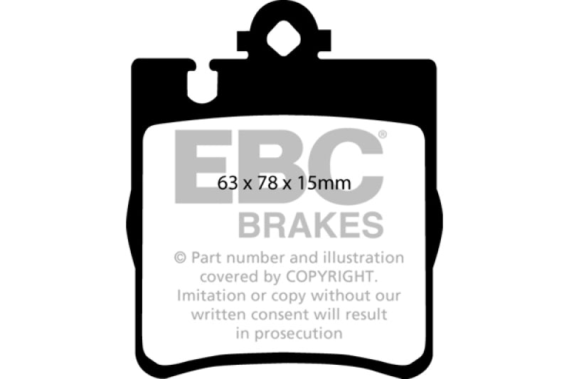 EBCDP41441R-EBC 03 Mercedes-Benz C230 (W203) 2.3 Sport Yellowstuff Rear Brake Pads-Brake Pads - Performance-EBC
