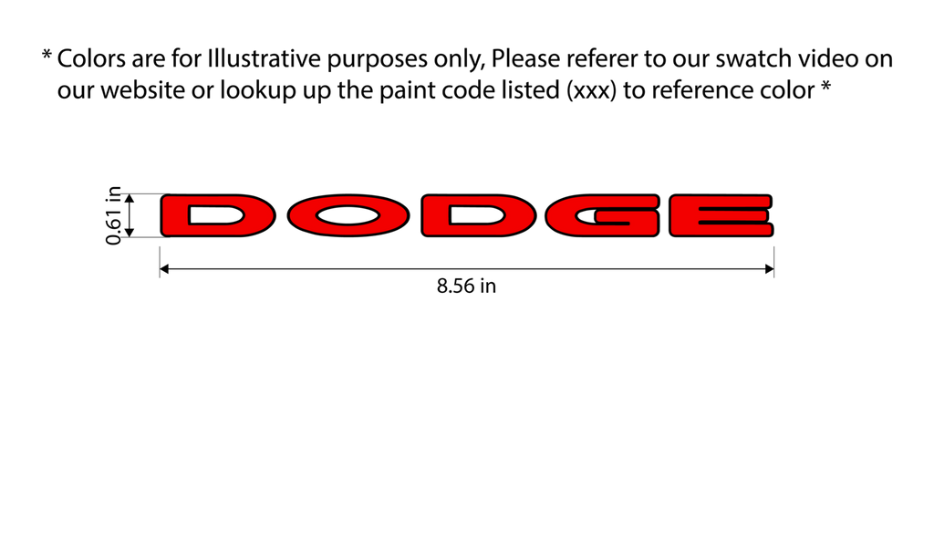 Exotic Innovations Dodge Rear Badge/Emblem - OEM Color-Matched / Carbon Fiber