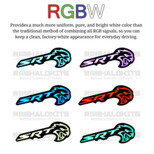 Load image into Gallery viewer, -SRT Hellcat LED Emblem Badge: (Multicolor)-Illuminated Led Logos-RGB Halo Kits