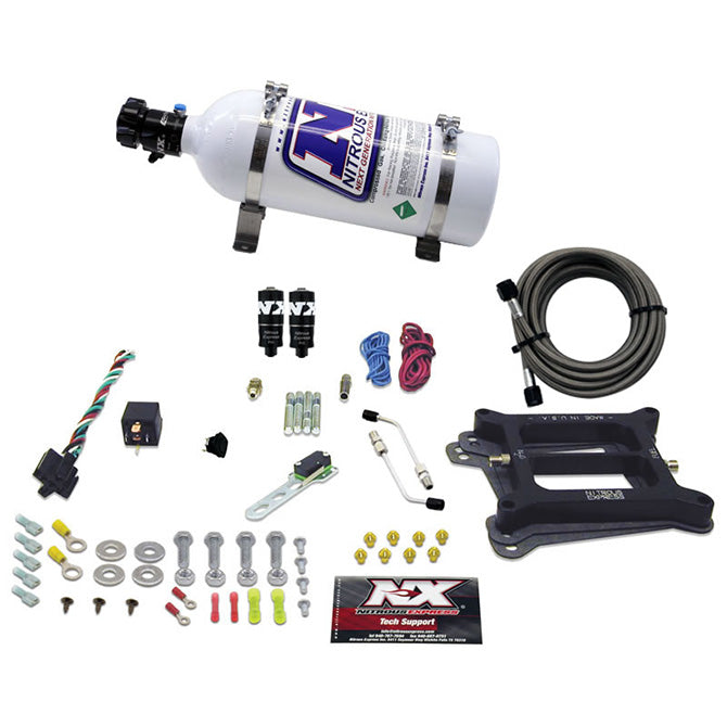 -Nitrous Express 4150 Hitman Plus 4-BBL Nitrous Kit (50-200HP) w/5lb Bottle-Nitrous Systems-Nitrous Express