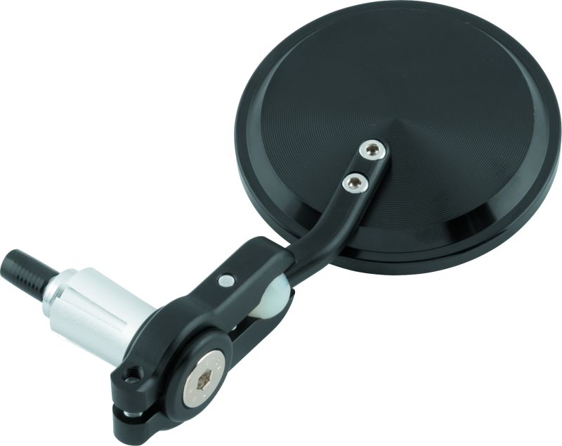 BKM600381-BikeMaster Folding Barend Mirrors 7/8in Handlebars - Pair - Black-Side Mirrors-Bike Master