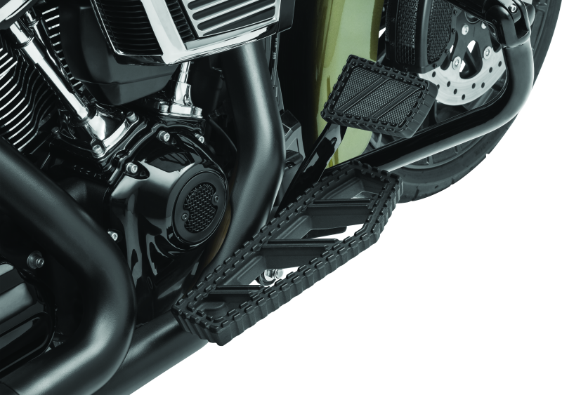 KUR3575-Kuryakyn Riot Brake Pedal Pad FL Models Satin Black-Pedals-Kuryakyn