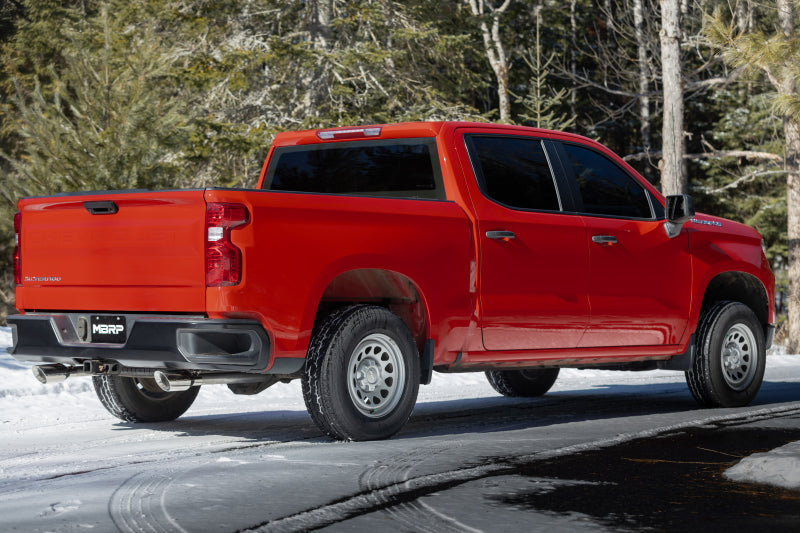 MBRPS5021304-MBRP 2019+ Chevrolet Silverado 1500 / 2019+ GMC Sierra 1500 T304 SS 3in Armor Pro Cat-Back Exhaust-Catback-MBRP