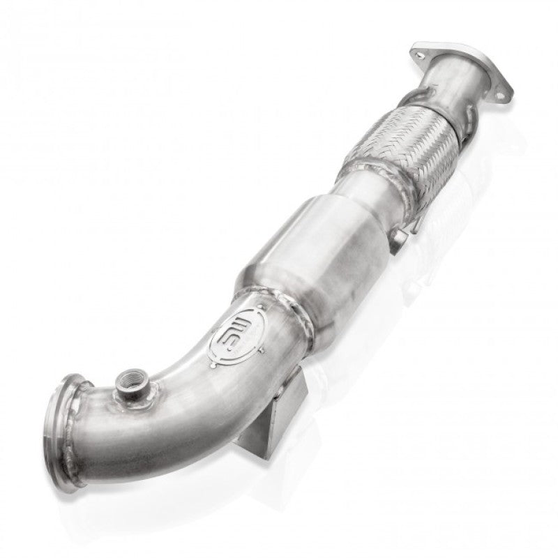 SSWFC13DPCAT-Stainless Works 2013-18 Ford Focus ST 3in High-Flow Cats Downpipe Factory Connection-Downpipes-Stainless Works