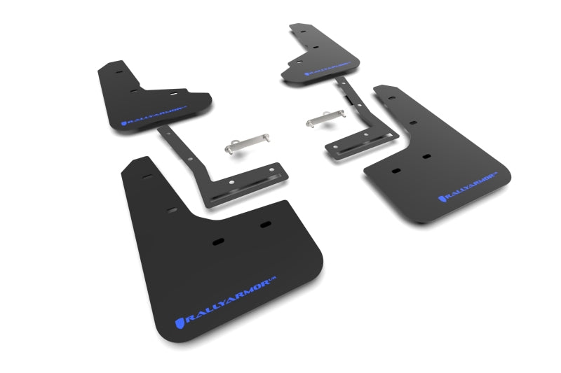 Rally Armor MF156-UR-BLK-BL Black UR Mud Flap Kit with Blue Logo - 2026 Subaru Trailseeker - image 2