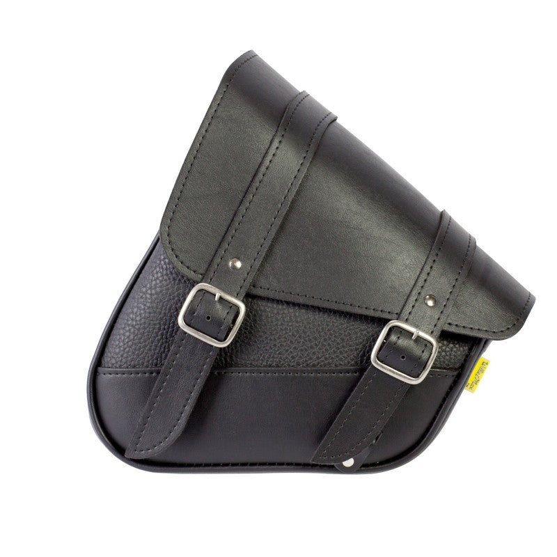 WAM59776-00-Willie & Max HD Softails, Yamaha Road Stars, Kawasaki Vulcan 900, Suzuki C50 Swingarm Bag - Black-Bags - Bike Bags-Willie & Max