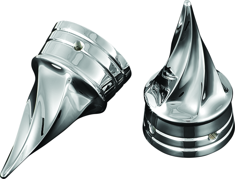 KUR1217-Kuryakyn Twisted Axle Caps Chrome-Hardware - Singles-Kuryakyn