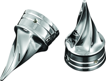 Load image into Gallery viewer, KUR1217-Kuryakyn Twisted Axle Caps Chrome-Hardware - Singles-Kuryakyn