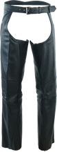 Load image into Gallery viewer, RIV094440-River Road Longhaul Leather Chaps Black - Large-Pants-River Road