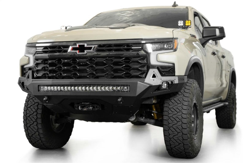 ADDF120083030103-Addictive Desert Designs 2022+ Chevy Silverado 1500 ZR2 Stealth Fighter Front Bumper-Bumpers - Steel-Addictive Desert Designs